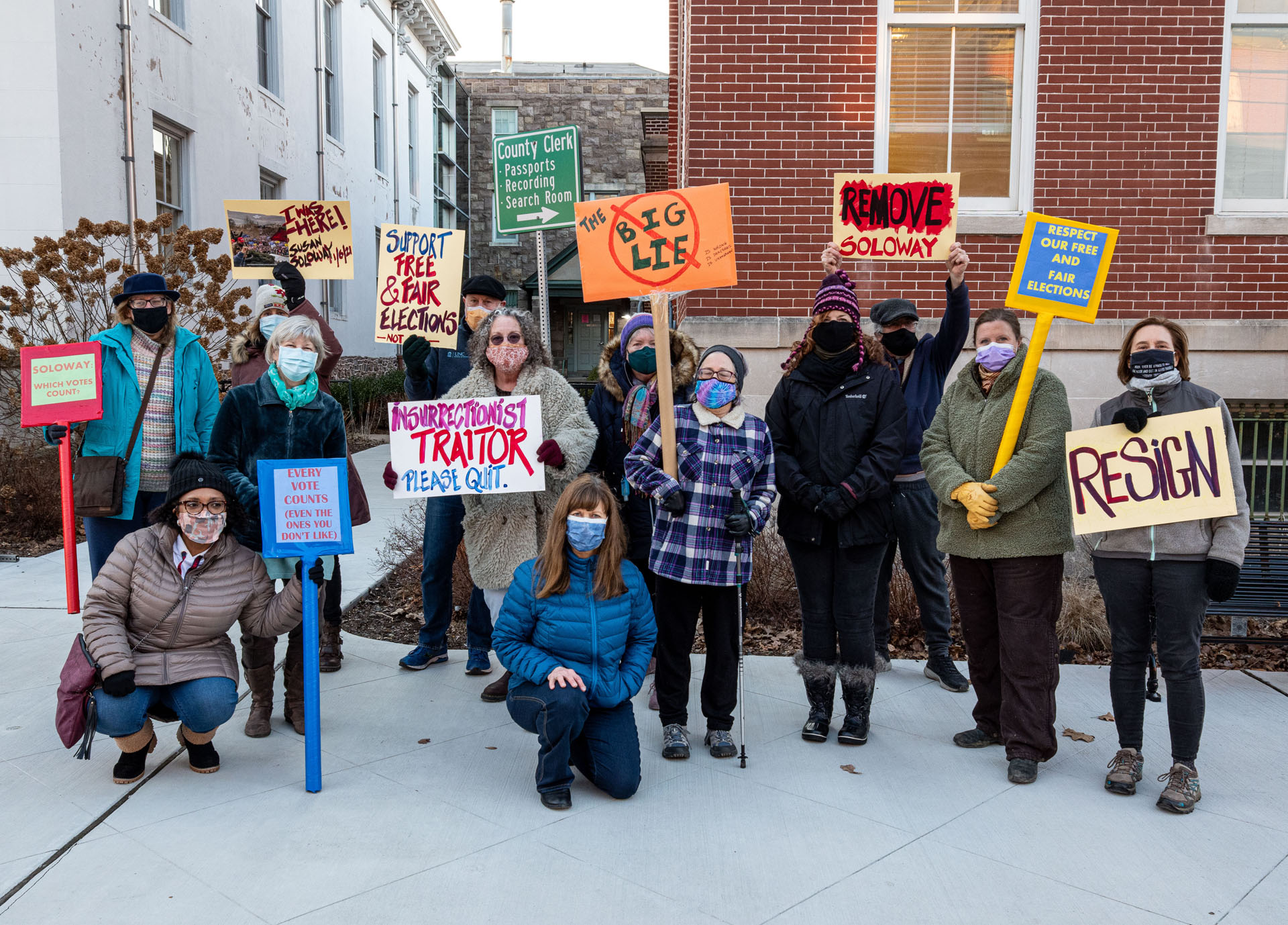 Protest at the Jan 19, 2021 Hunterdon County Board of Commissioners Meeting